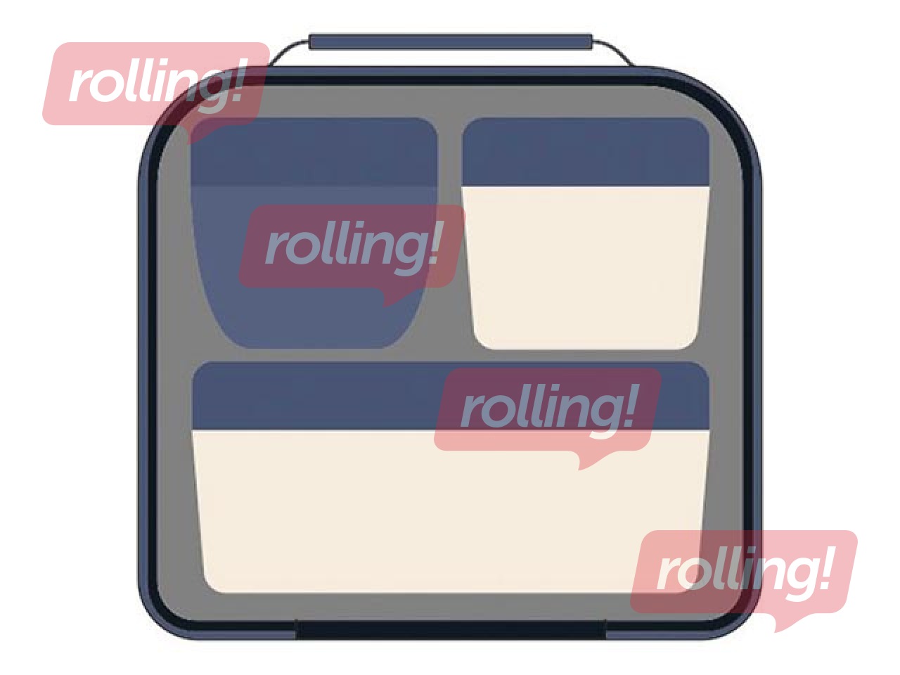 Isotermiline toidukott Milan 1918, 3,5 l, 3 söögikarbiga, tumesinine