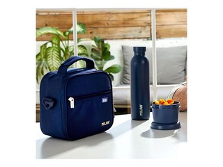 Isotermiline toidukott Milan 1918, 3,5 l, 3 söögikarbiga, tumesinine