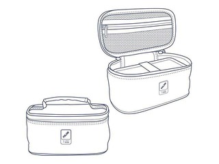 SALE Väike isotermiline toidukott Milan 1918, 1 söögikarbiga, 1,5 l, must