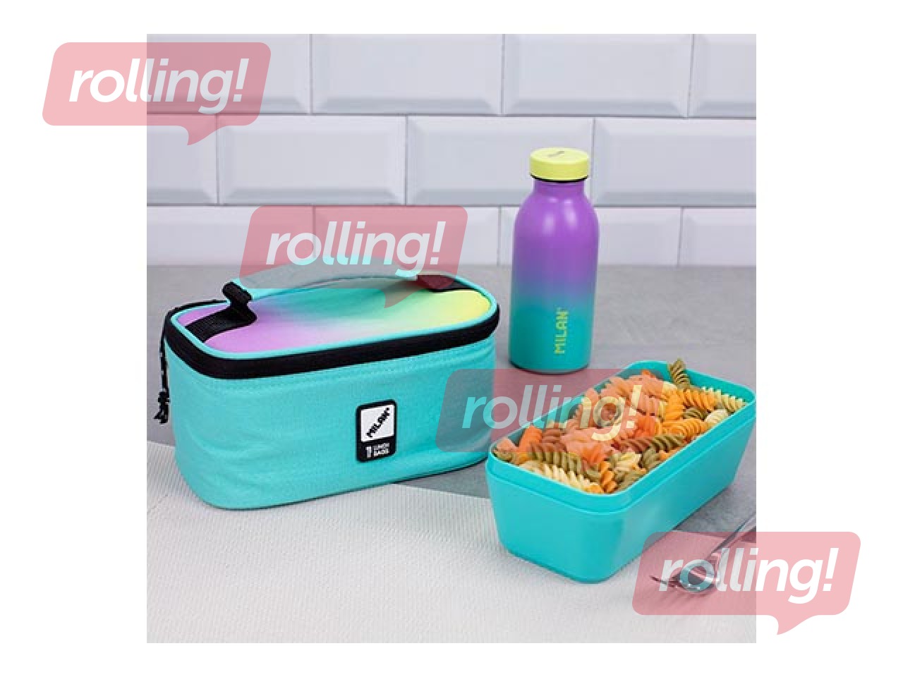 Izotermiska soma Milan Sunset ar pusdienu kastīti, 1.5l, zaļa