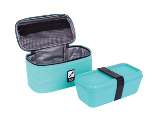 Small isothermal food bag Milan Sunset with 1 lunch box, 1.5l, green