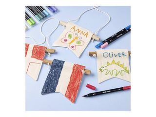 Piekaramo karodziņu un tekstila marķieru komplekts