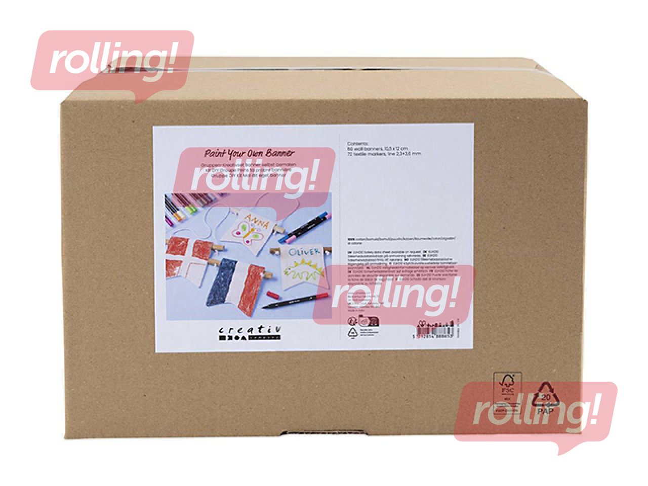 Piekaramo karodziņu un tekstila marķieru komplekts