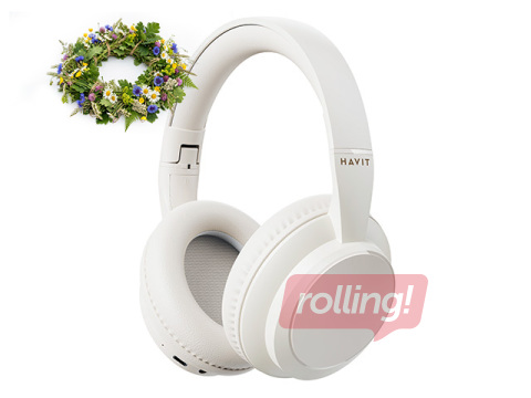 Wireless headphones HAVIT H619, white + Midsummer gift!