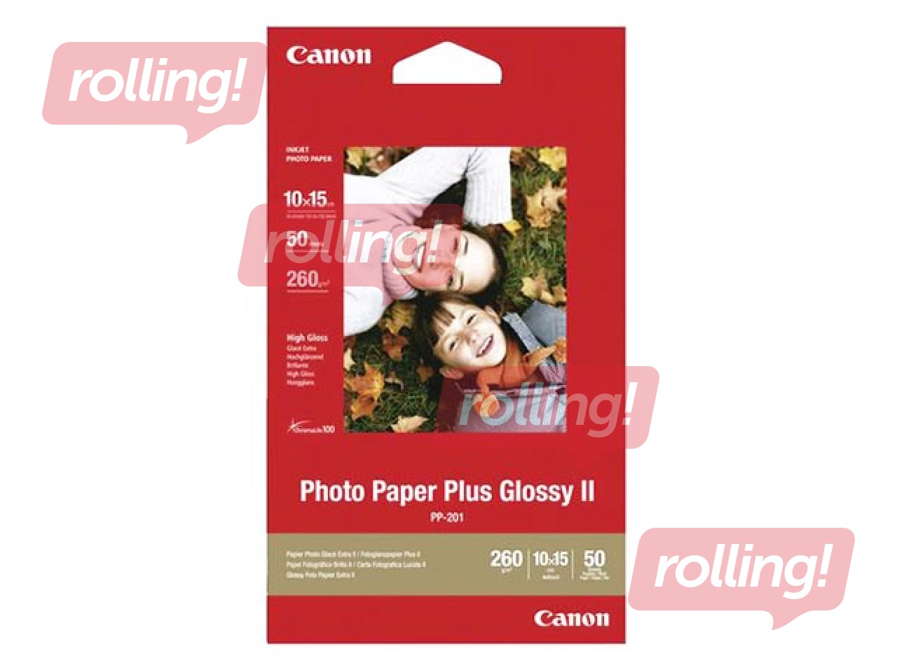 Fotopaber Canon Plus Glossy II PP-201, 10x15cm, 260 g/m², 50 lehte