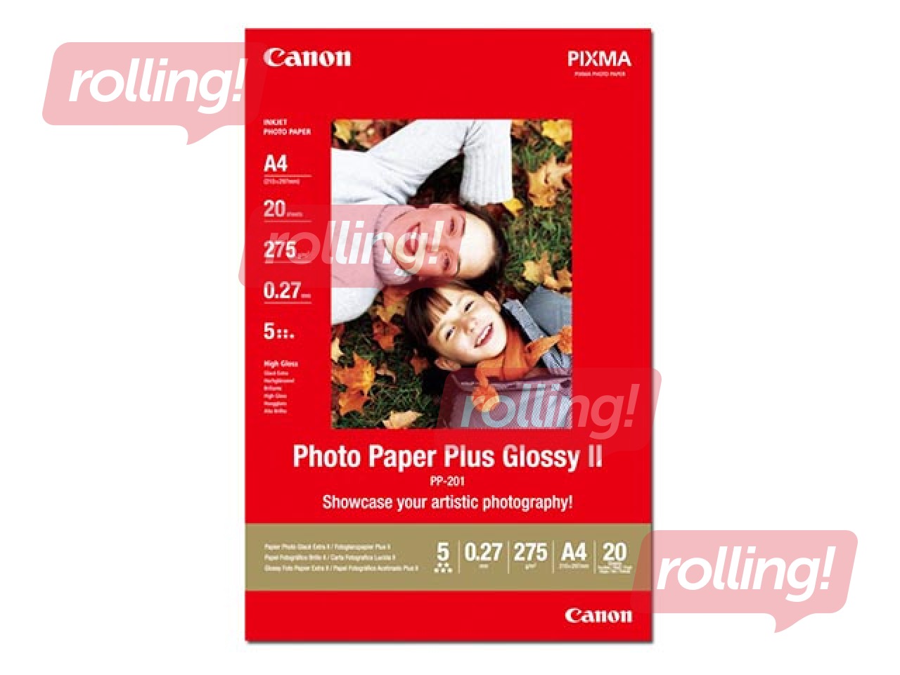 Fotopaber Canon Plus Glossy II PP-201, 275 g/m², 20 lehte