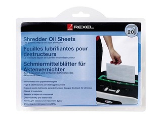 Shredder Oil Sheets Rexel, A5 size, 12 sheets in pack