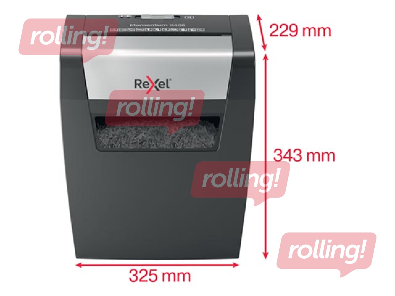 Paberipurustaja Rexel Momentum X406, P4 + KINGITUS! Osta paberipurustaja ja saad kingituse!