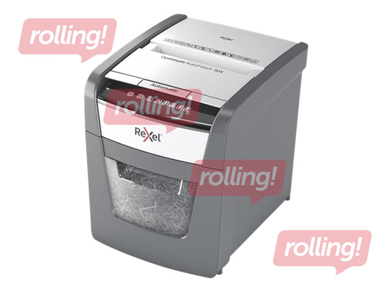 Paberipurustaja Rexel Optimum AutoFeed+ 50X + KINGITUS! Osta paberipurustaja ja saad kingituse!