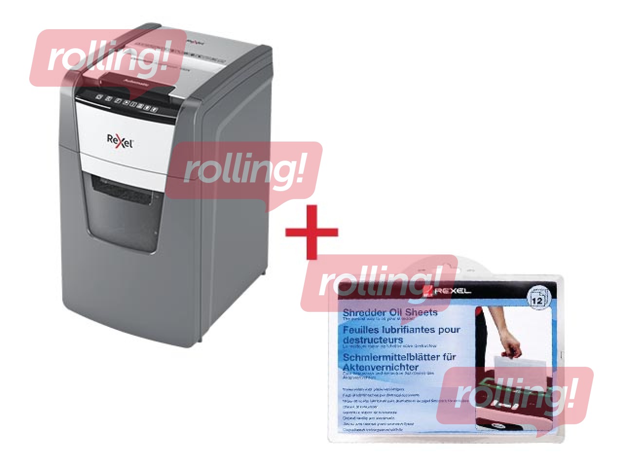 Paberipurustaja Rexel Optimum AutoFeed+ 150x + KINGITUS! Osta paberipurustaja ja saad kingituse!