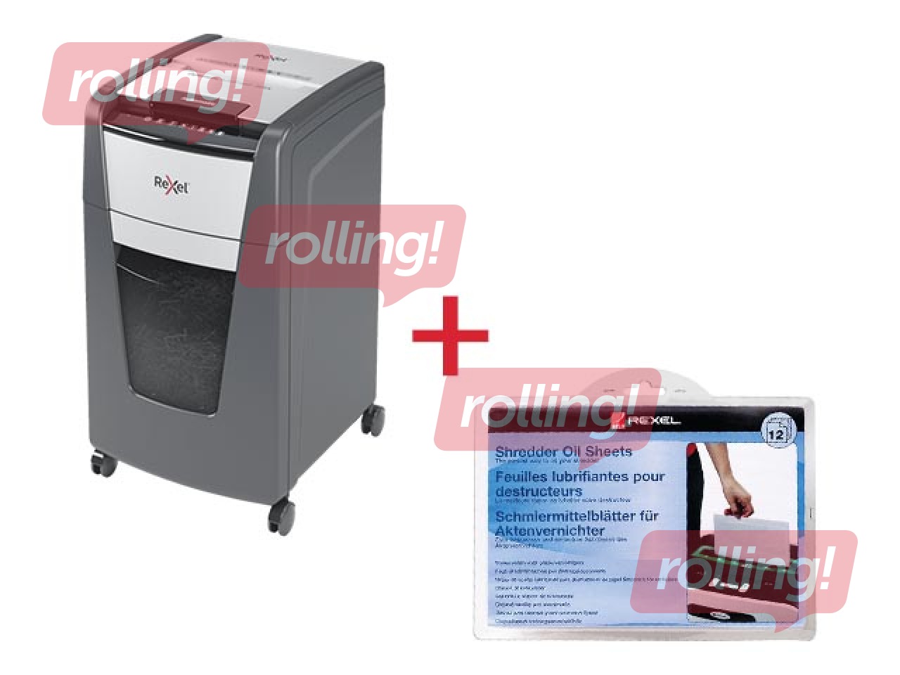 Paper Shredder Rexel Optimum AutoFeed+ 225X + ПОДАРОК! Покупай шредер и получи подарок!