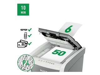 Dokumentu smalcinātājs Leitz IQ Autofeed Small Office 50x Automatic, P4