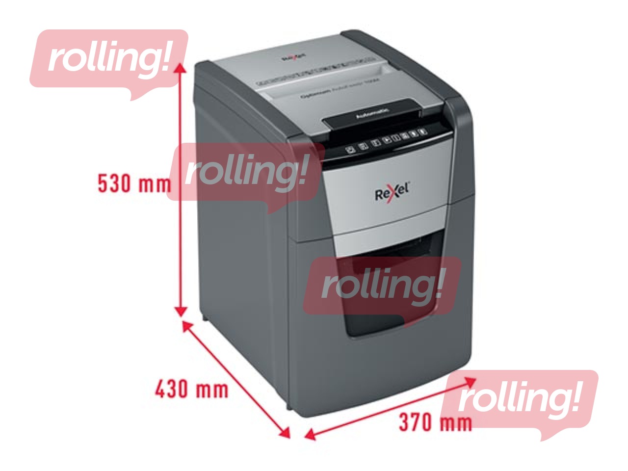 Paper Shredder Rexel Optimum AutoFeed+ 100M, P5 + ПОДАРОК! Покупай шредер и получи подарок!
