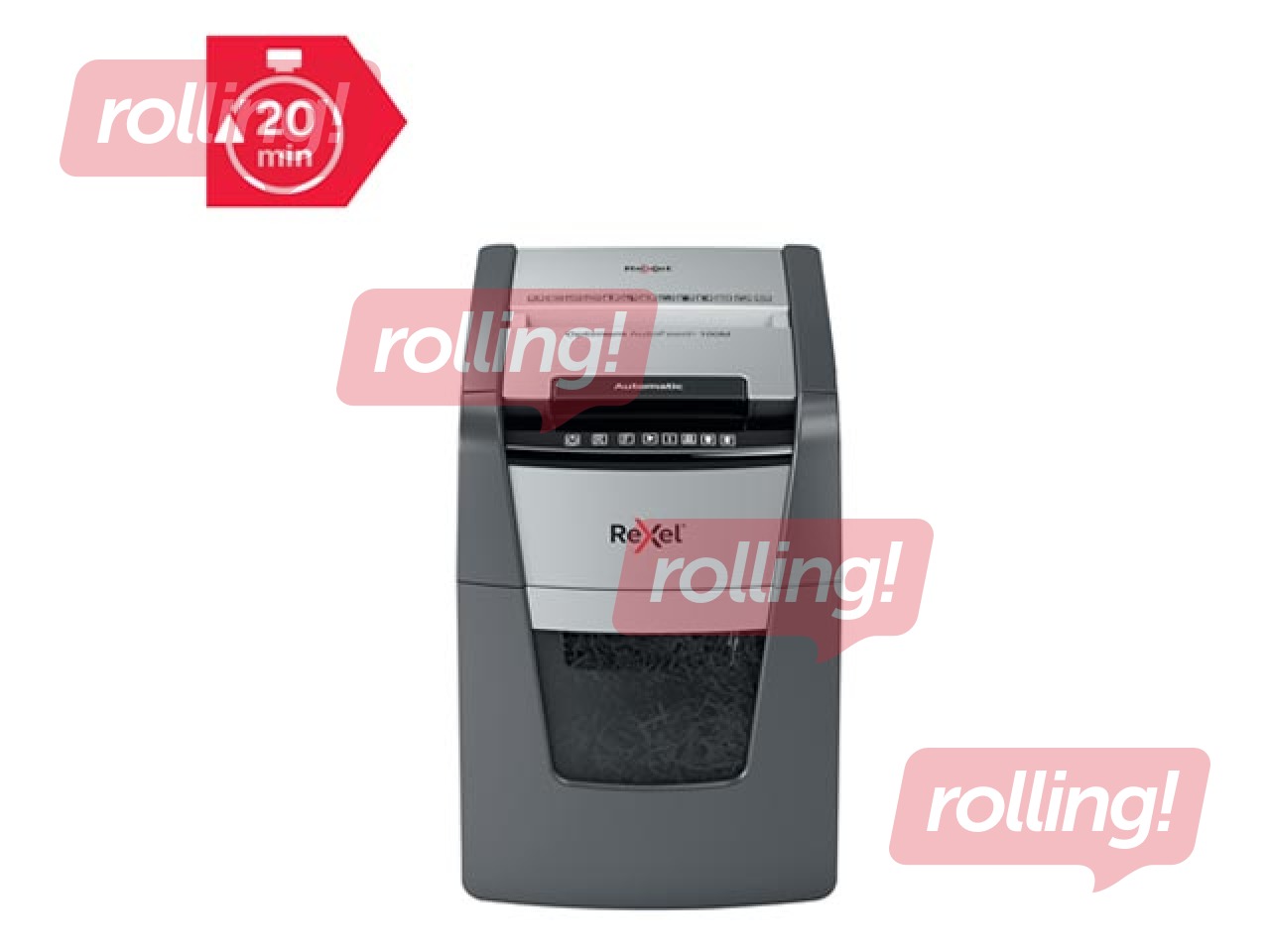 Paper Shredder Rexel Optimum AutoFeed+ 100M, P5 + ПОДАРОК! Покупай шредер и получи подарок!