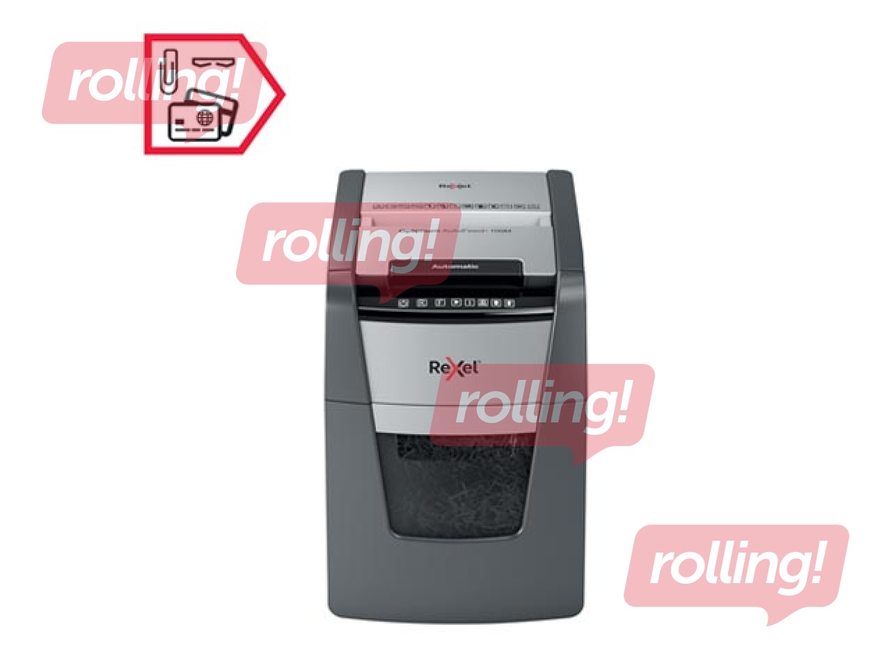 Paper Shredder Rexel Optimum AutoFeed+ 100M, P5 + ПОДАРОК! Покупай шредер и получи подарок!