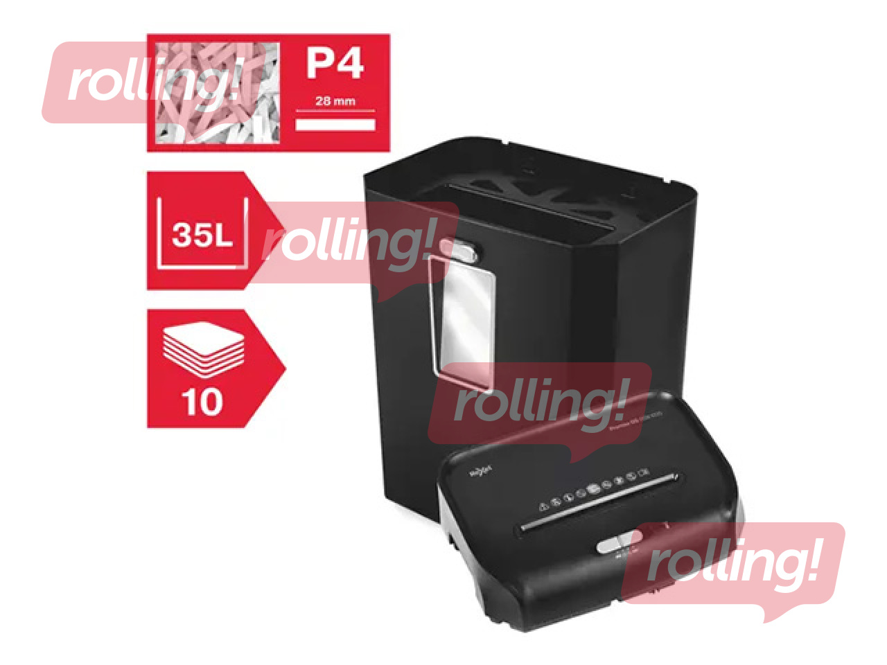 Paberipurustaja Rexel, ProMax QS, RSX1035, Cross Cut Paper Shredder, P4
