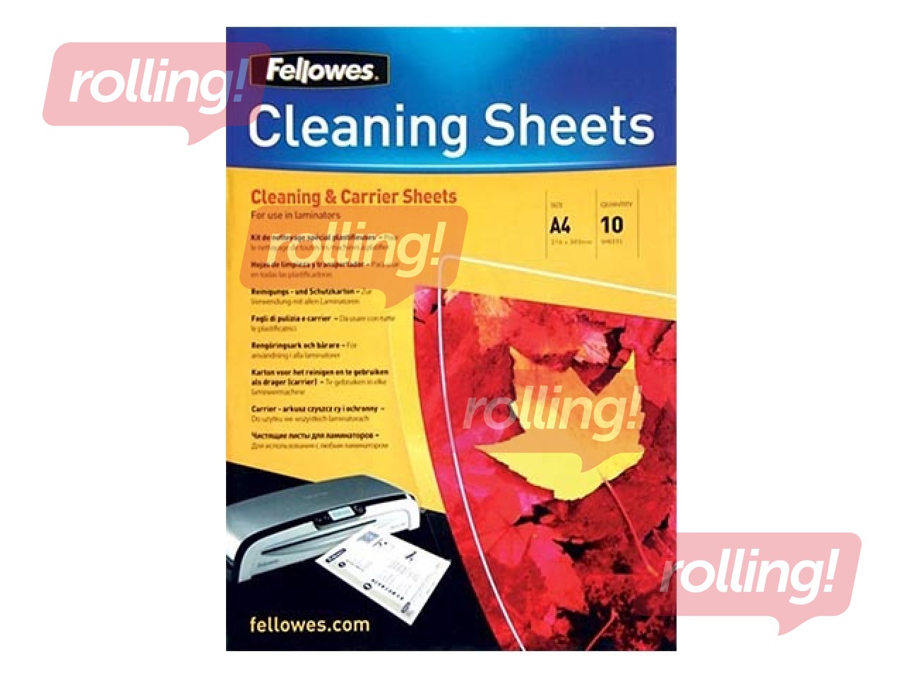 Laminator cleaning sheets Fellowes, A3/A4, 10 pcs.
