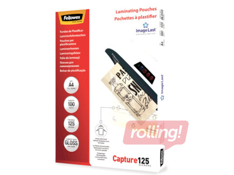 Lamineerimistaskud Fellowes, A4, 125mic., 100 tk.