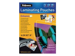 Lamineerimistaskud Fellowes, matt, A4, 80 mic., 100 tk.