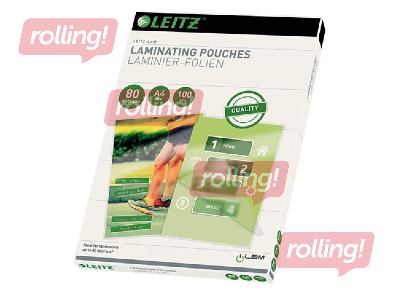 Lamineerimistaskud Leitz, A4, 80 mic., 100 tk.
