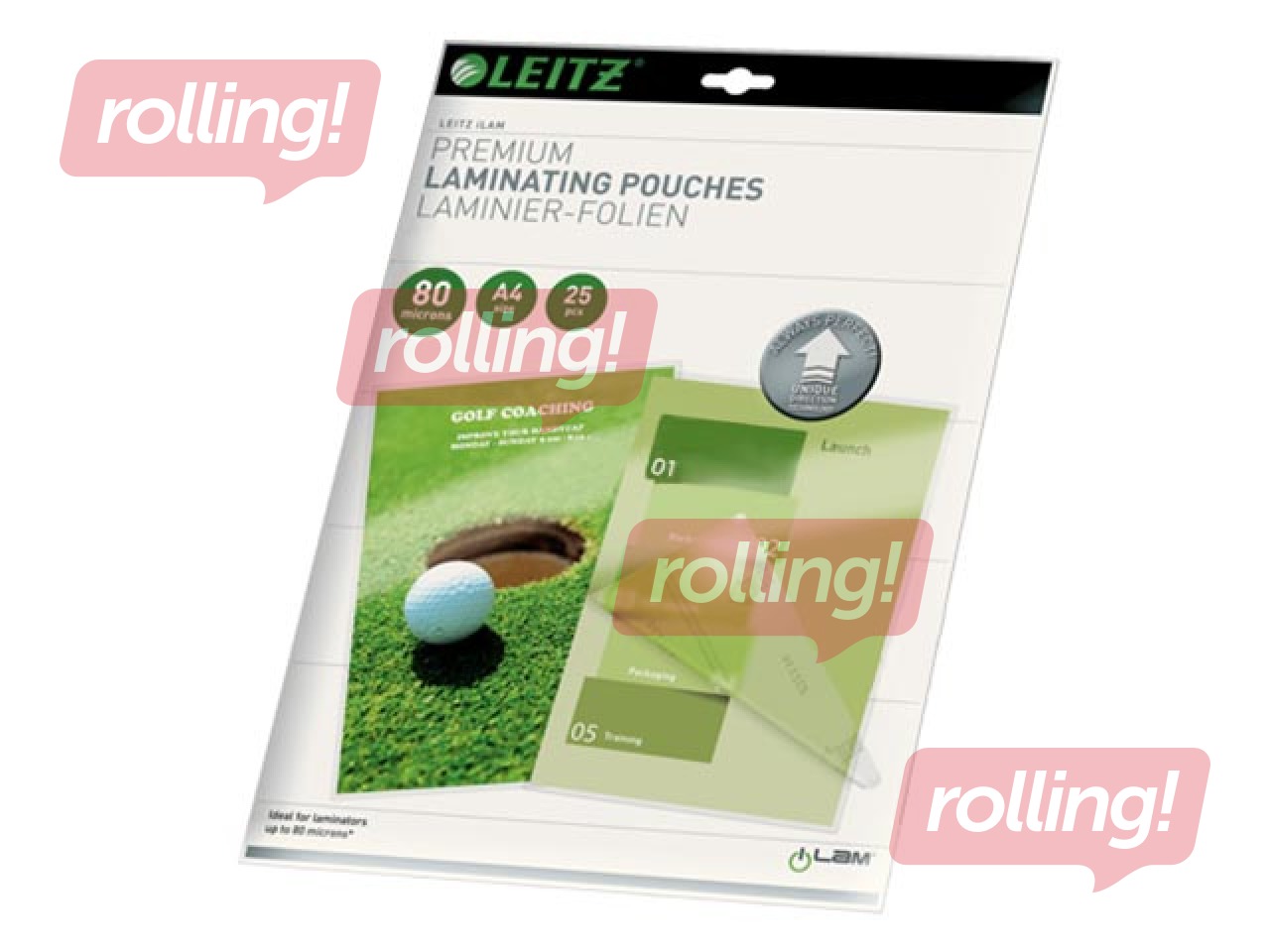 Laminēšanas plēves Leitz, A4, 80 mic., UDT, 100 gab.