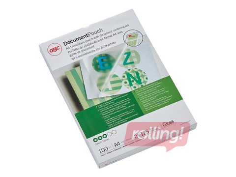 Laminating pouches GBC, A4, 125 mic., glossy, 100 pcs.