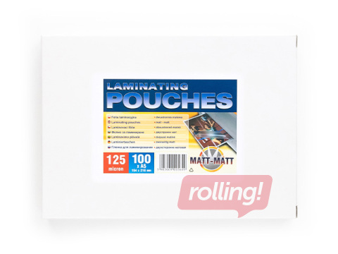 Laminating pouches Argo, matte, 125 mic., A5, 100 pcs