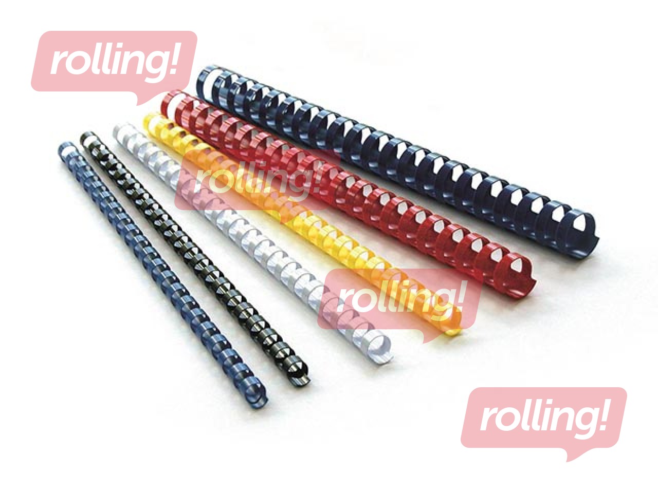 Köitespiraalid plastikust Argo, 6 mm, 100 tk., must