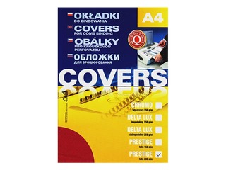 Binding covers Argo, 0.2 mm, 100 pcs., transparent red