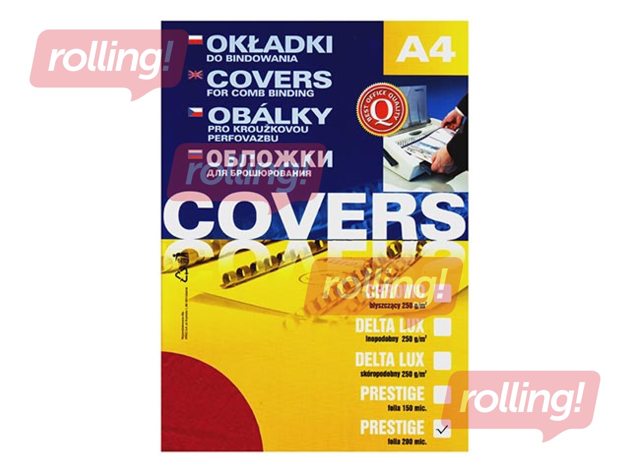 Binding covers Argo, 0.2 mm, 100 pcs., transparent red