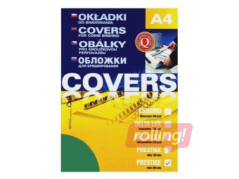 Binding covers Argo, 0.2 mm, 100 pcs., transparent green