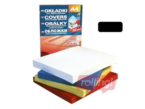 Köitekartong Delta, 250g/m2, 100 tk., must