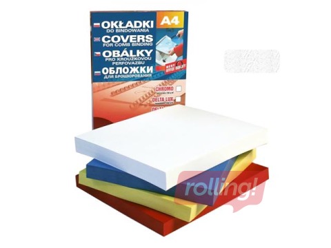 Binding covers Delta, 100 pcs., white