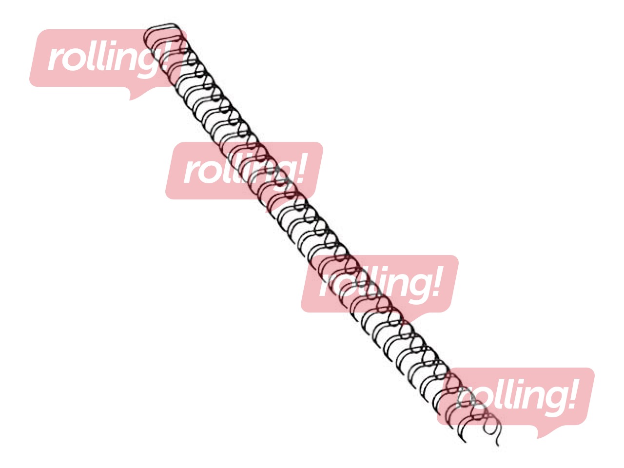 Köitespiraalid metallist Fellowes, 8 mm, 100 tk., must