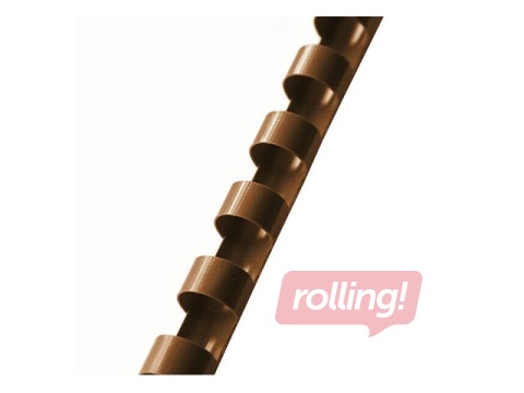 Binding plastic combs Argo, 12.5 mm, 100 pcs., brown