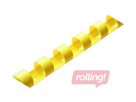 Köitespiraalid plastikust Argo, 6 mm, 100 tk., kollane