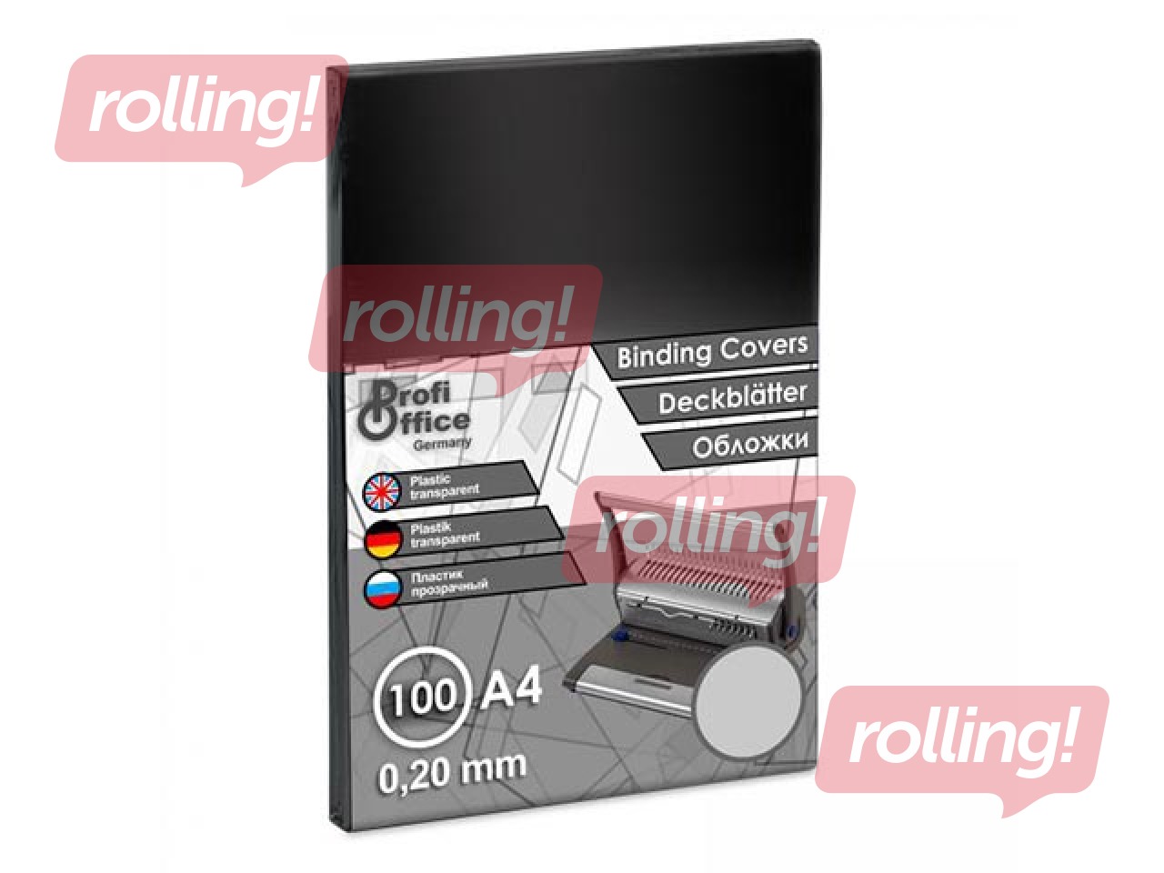 Köitekile PriofiOffice, 0.2 mm, 100 tk., läbipaistev