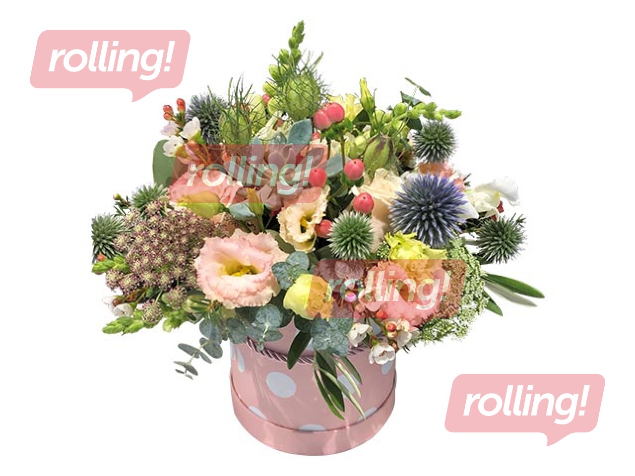 Flower arrangement in a box 