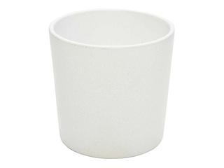 Decorative flower pot Domoletti, ceramic, white, Ø15x14.5cm