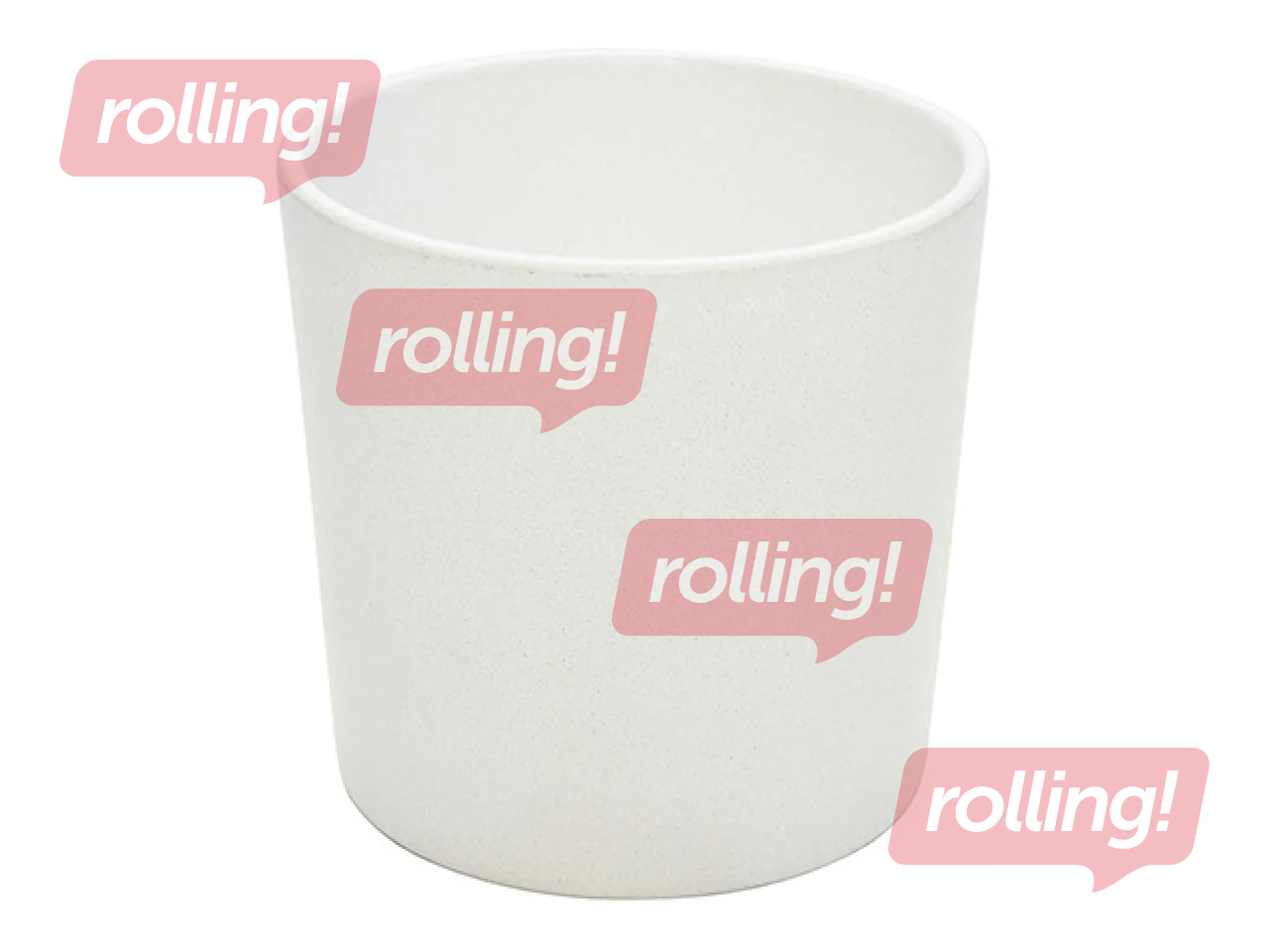 Decorative flower pot Domoletti, ceramic, white, Ø15x14.5cm