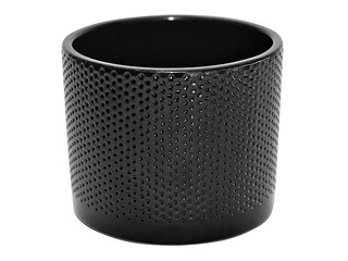 Dekoratiivne lillepott Domoletti, keraamika, must, Ø19x17.6cm
