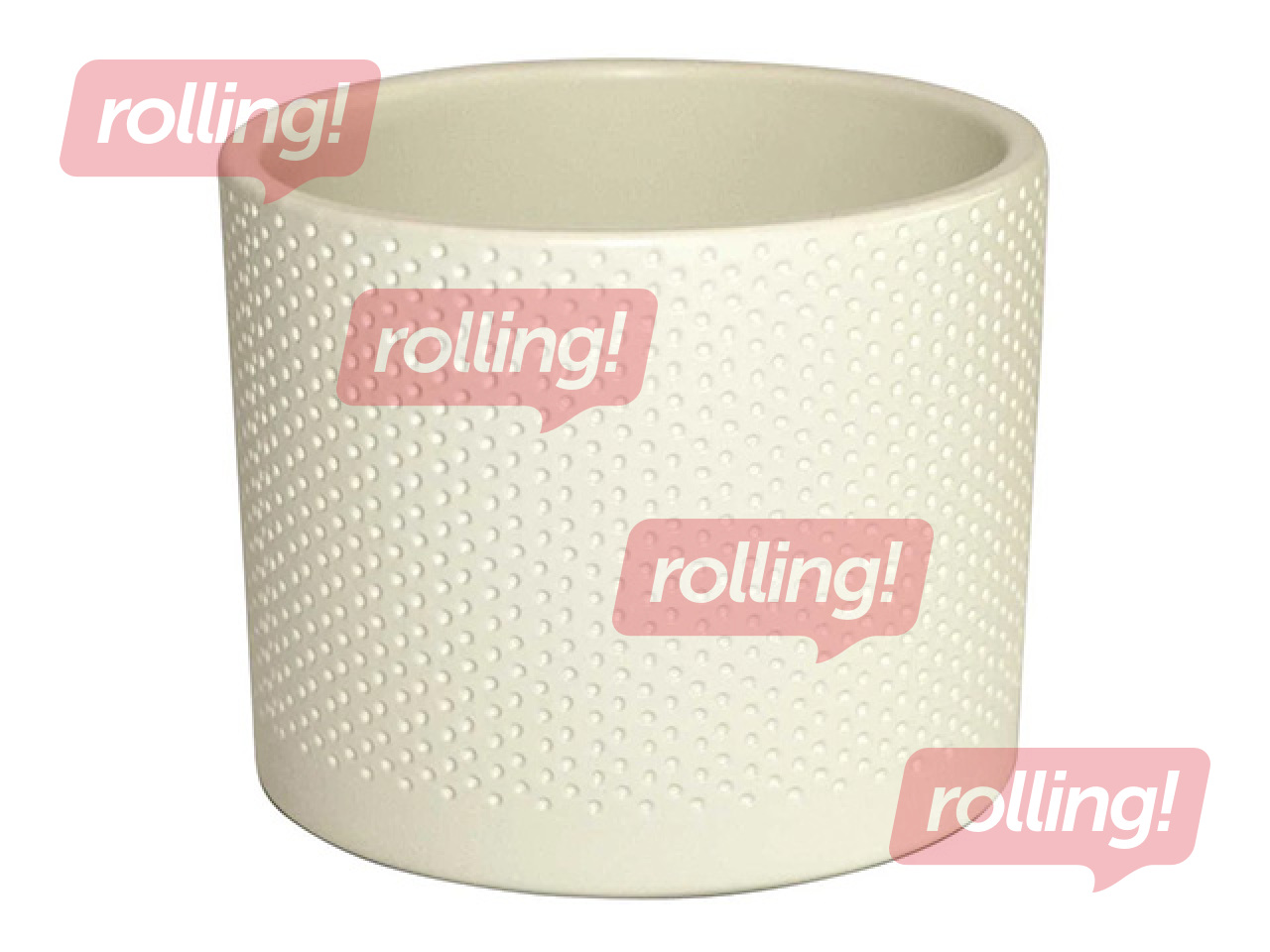 Dekoratiivne lillepott Domoletti, keraamika, valge, Ø19x17.6cm