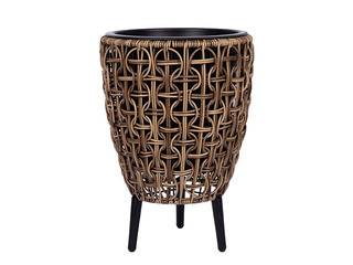 Декоративный цветочный горшок Wicker, коричневый, Ø28x42см