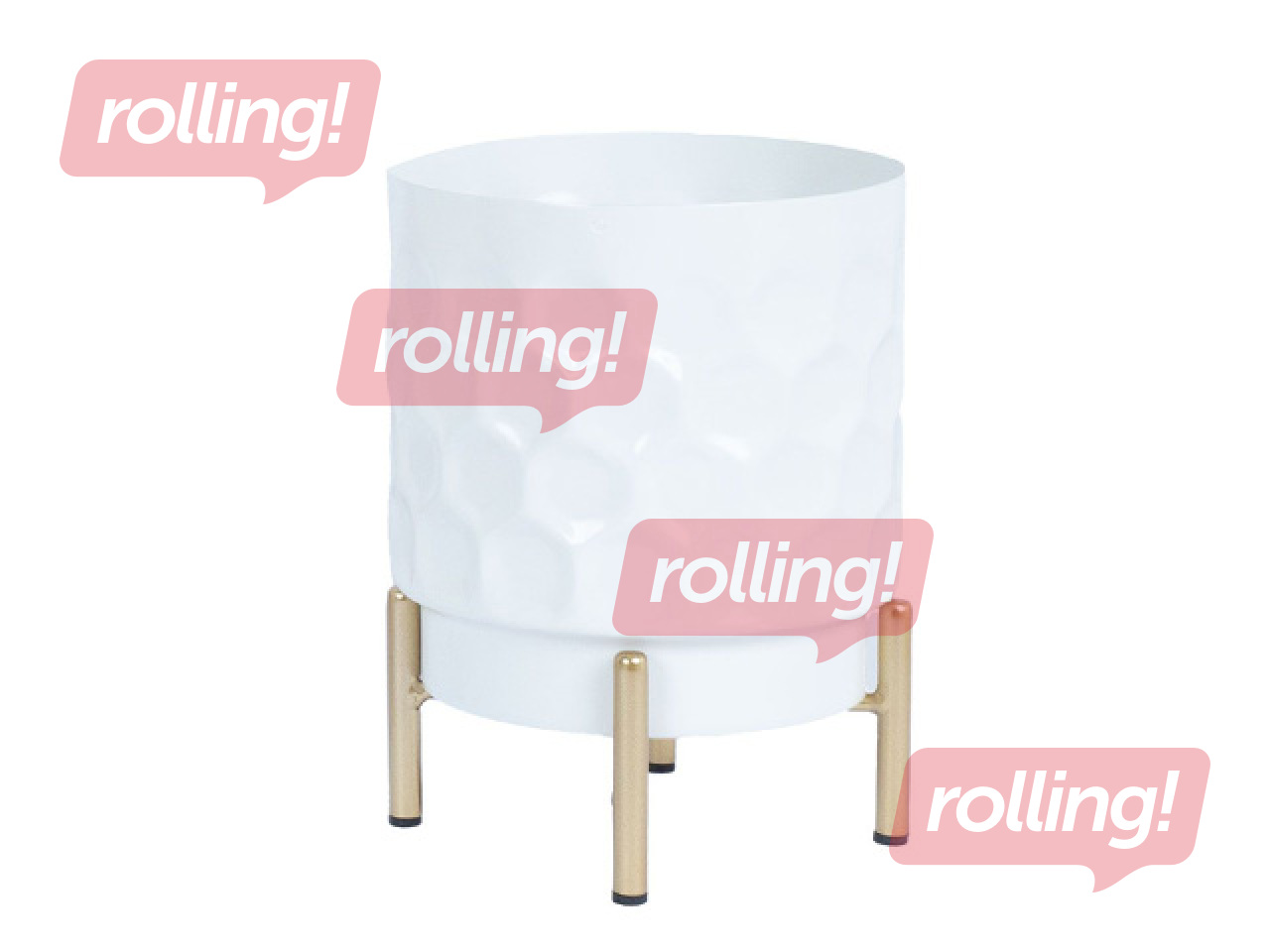 Dekoratīvais puķu pods Deia, balts, Ø15x20cm