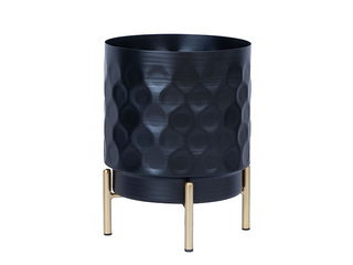 Декоративный цветочный горшок Deia, чёрный, Ø18×24см