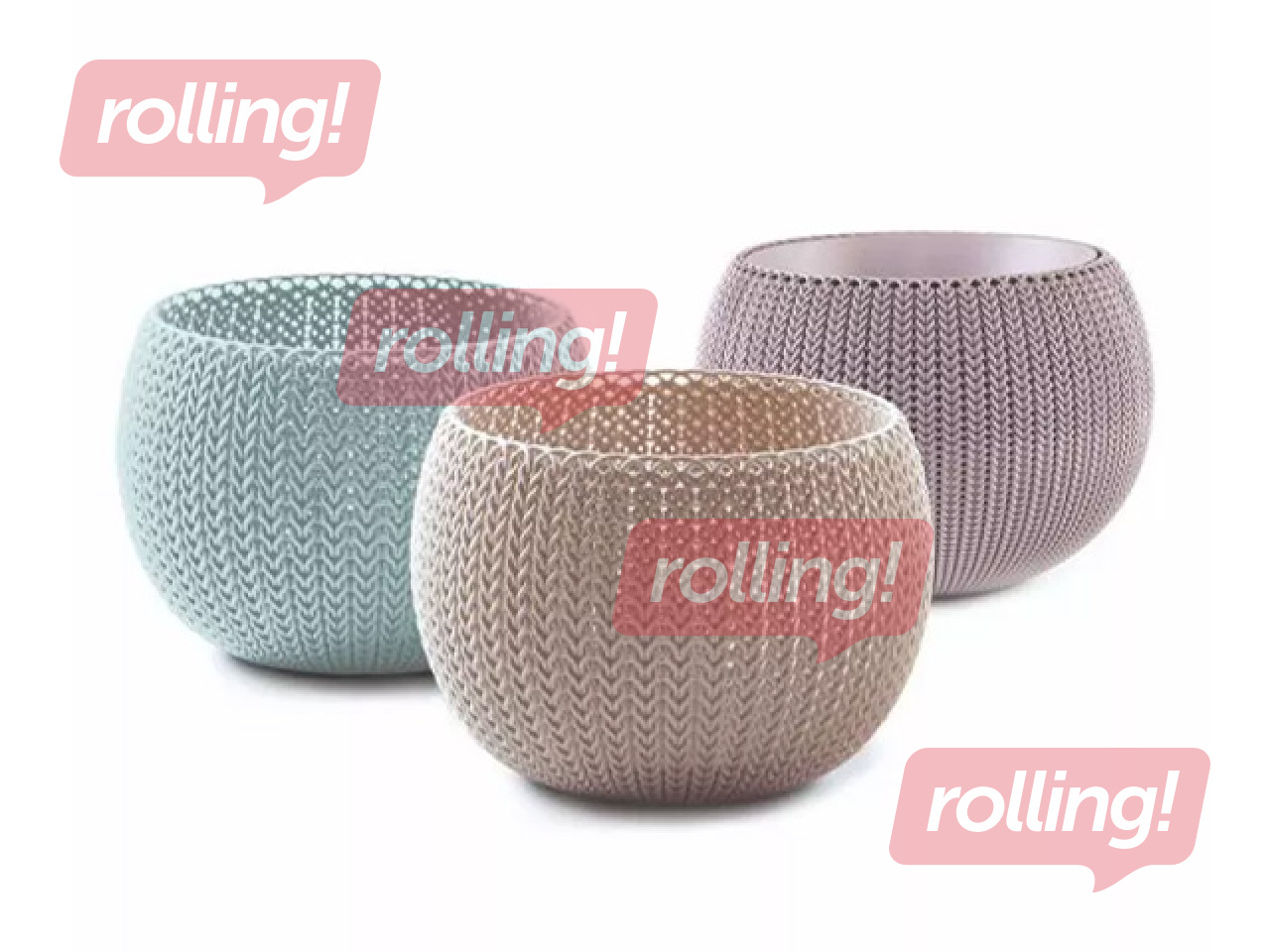 Dekoratiivsete lillepottide komplekt Keter Cozies Trio, plast, erinevad värvid, 3tk