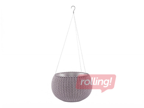 Dekoratiivne lillepott Keter Cozy S, riputatav, plast, lilla, Ø28cm