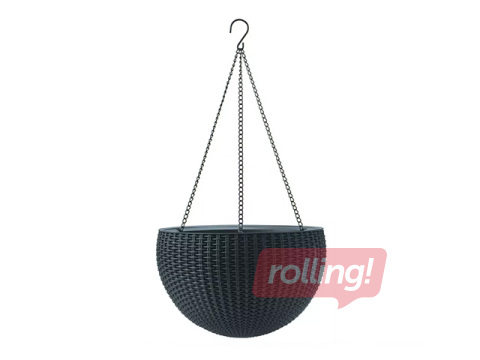 Dekoratiivne lillepott Keter Sphere Planter, riputatav, plast, hall, Ø35cm