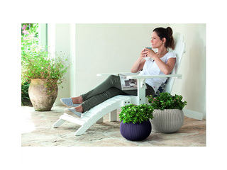 Dekoratiivne lillepott Keter Cozy M, riputatav, plast, beež, Ø36cm