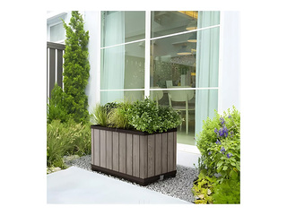 Lillekast Keter Deco Rectangle Planter, Ashwood, pruun, 79x48x16.5cm